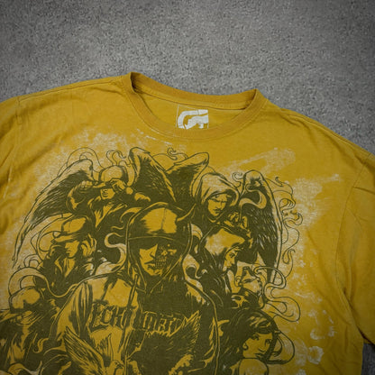 Ecko Unltd Yellow Classic Skull Y2K Style Skater Shirt 00's - 2XL