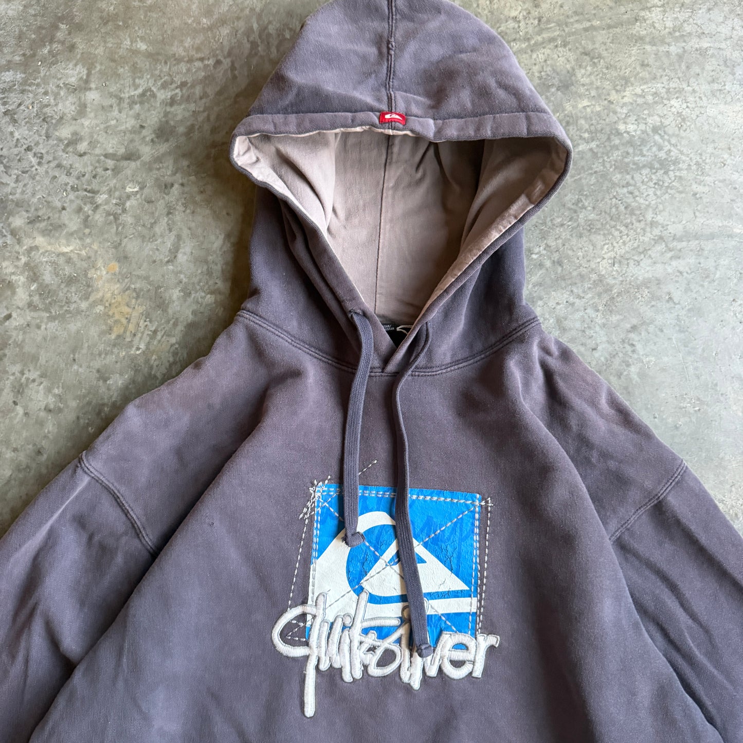 Quiksilver Sun Faded Sleeve Hit Hoodie Sweatshirt 00's - L