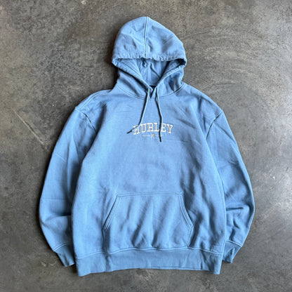 Hurley Baby Blue Hoodie Oversized Sweatshirt 00's - XL