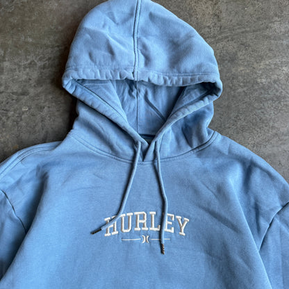 Hurley Baby Blue Hoodie Oversized Sweatshirt 00's - XL