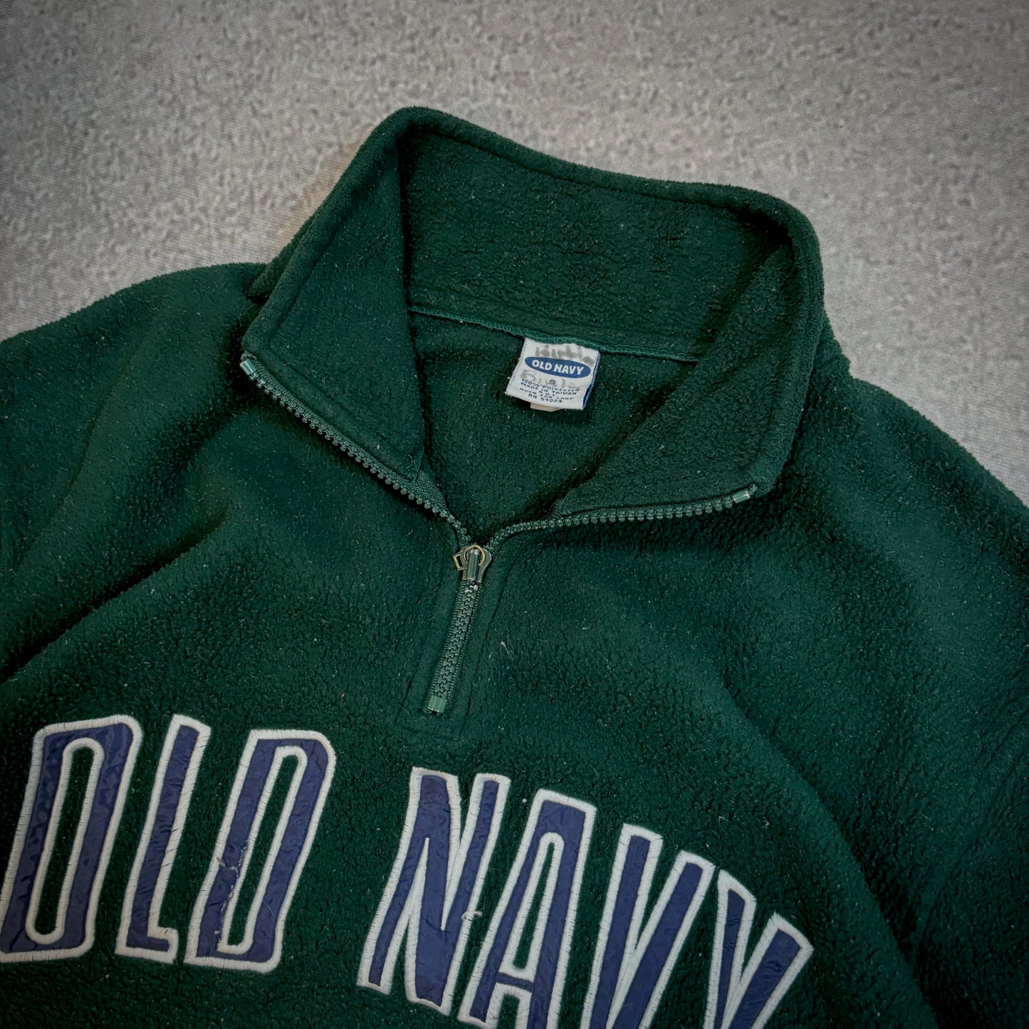 Old Navy Embroidered Fleece 1/4 Zip Jacket 00's - S