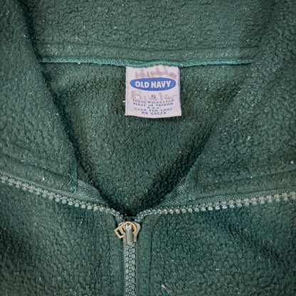 Old Navy Embroidered Fleece 1/4 Zip Jacket 00's - S
