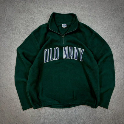 Old Navy Embroidered Fleece 1/4 Zip Jacket 00's - S