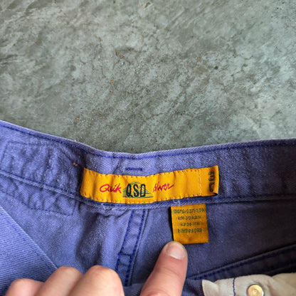 Quiksilver QSD Salt Water Denim RARE Purple Shorts 90's - 30