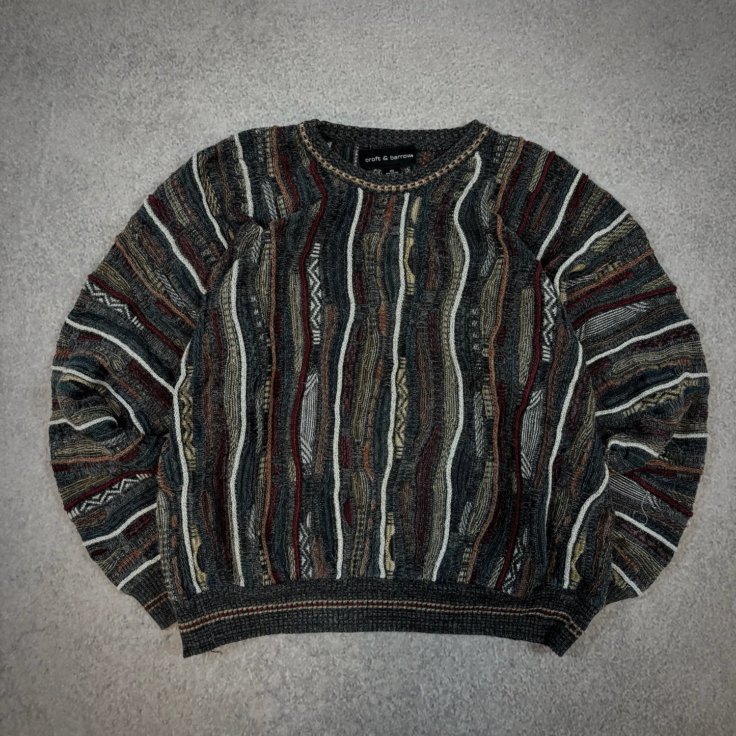 Croft & Barrow 3D Knit Cosby Sweater 90's - 2XL