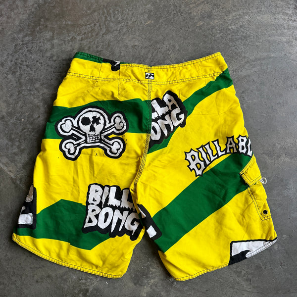 Billabong Skull Cross Bones AOP Board Shorts 00's - 34 hover