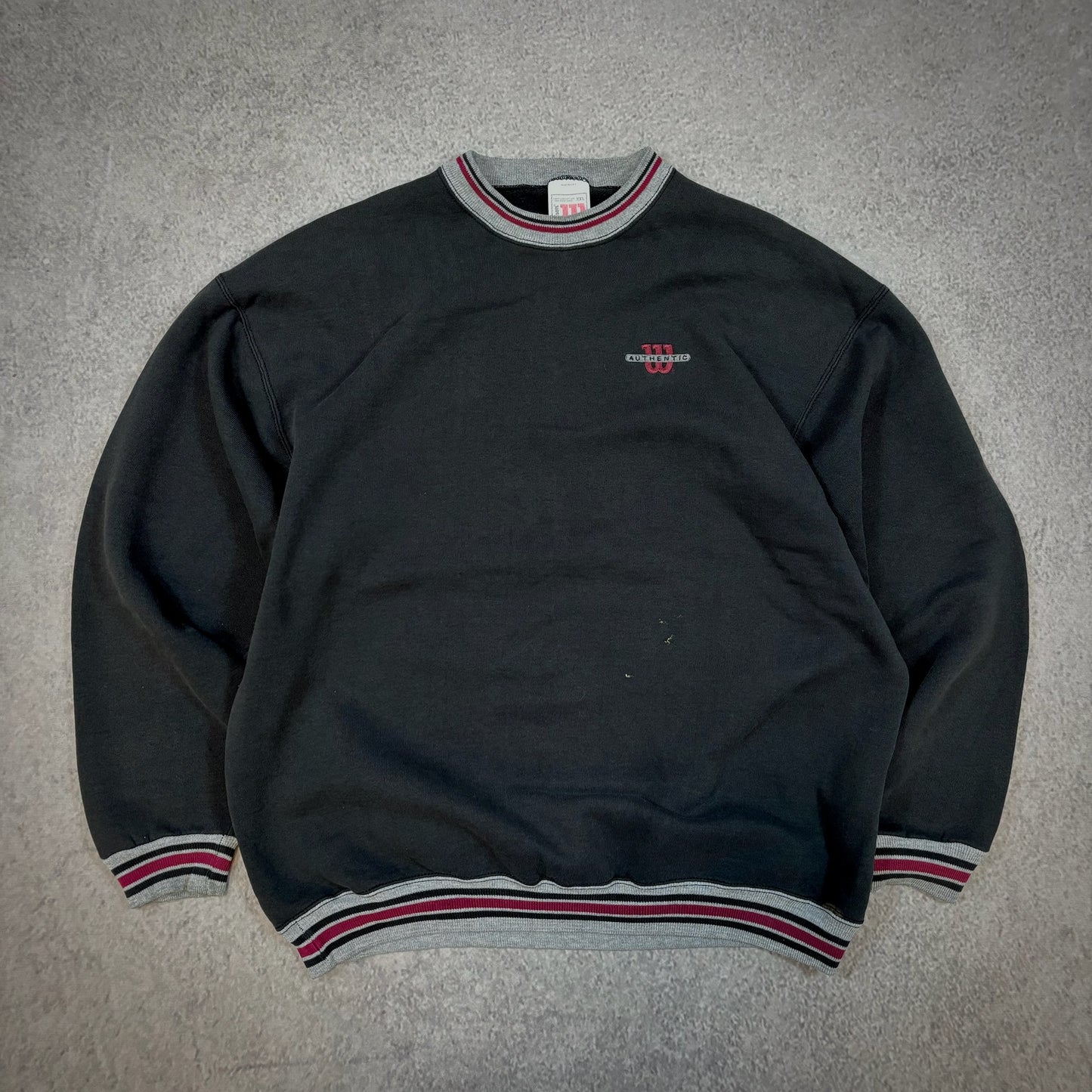 Wilson Athletic Faded Ringer Style Crewneck Sweatshirt 90's - XL