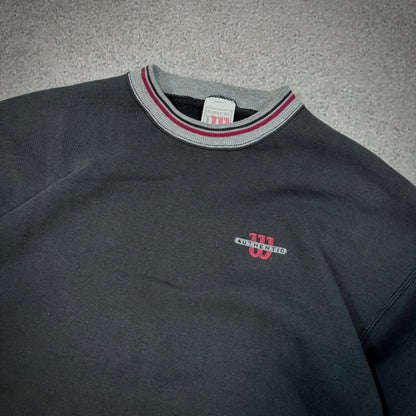 Wilson Athletic Faded Ringer Style Crewneck Sweatshirt 90's - XL