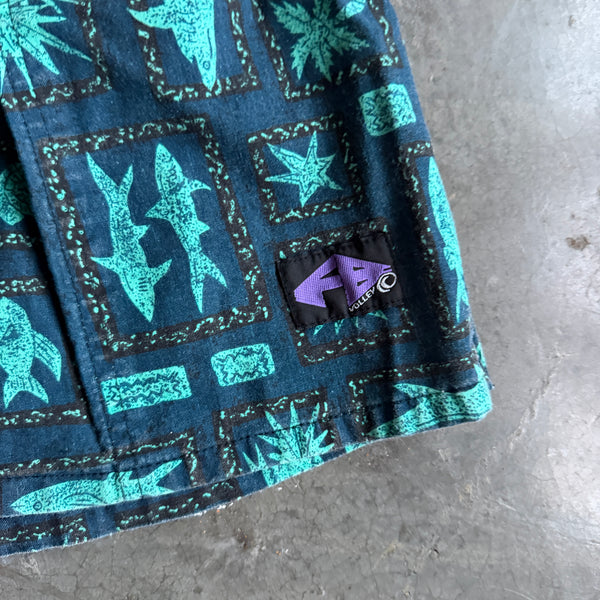 AOP Shark Fish Graphic Shorts 4