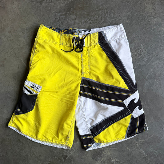 Billabong x Andy Irons Rising Sun Yellow Black Board Shorts - 34