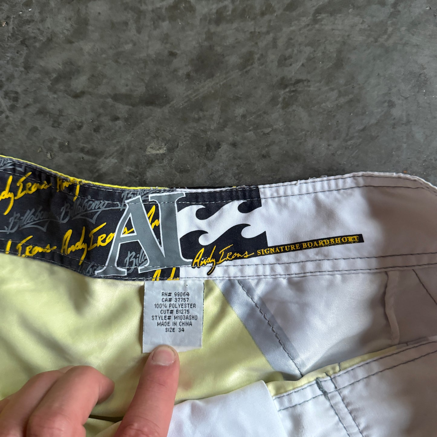 Billabong x Andy Irons Rising Sun Yellow Black Board Shorts - 34