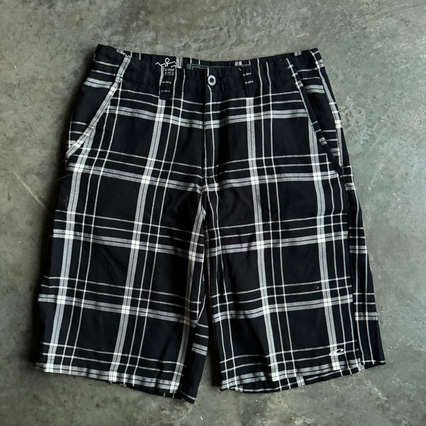 O'neill Plaid Y2K Embroidered Shorts 00's - 32