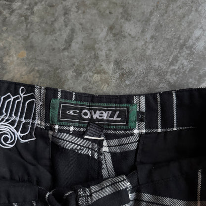 O'neill Plaid Y2K Embroidered Shorts 00's - 32