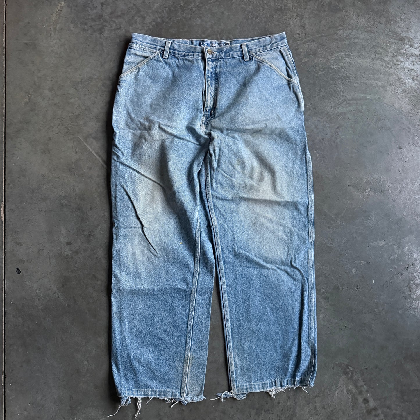 Quiksilver Saltwater Denim QSD Carpenter Light Wash Baggy Jeans 90's - 36
