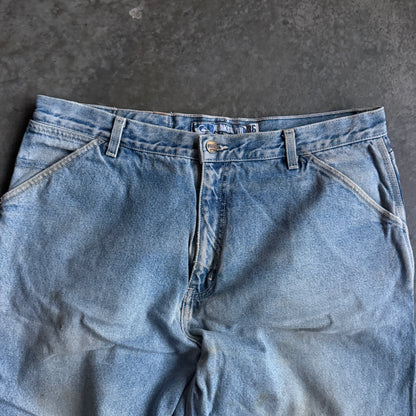 Quiksilver Saltwater Denim QSD Carpenter Light Wash Baggy Jeans 90's - 36