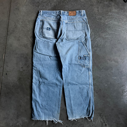 Quiksilver Saltwater Denim QSD Carpenter Light Wash Baggy Jeans 90's - 36