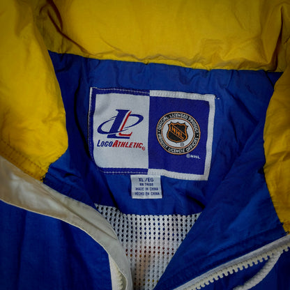 St. Louis Blues Windbreaker Jacket Logo Athletic 90's - XL