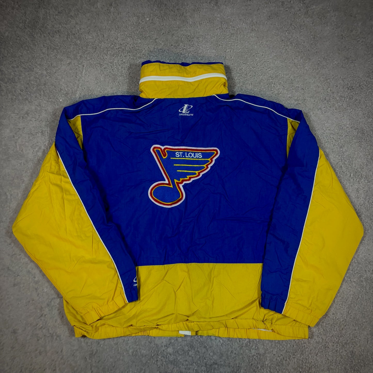 St. Louis Blues Windbreaker Jacket Logo Athletic 90's - XL