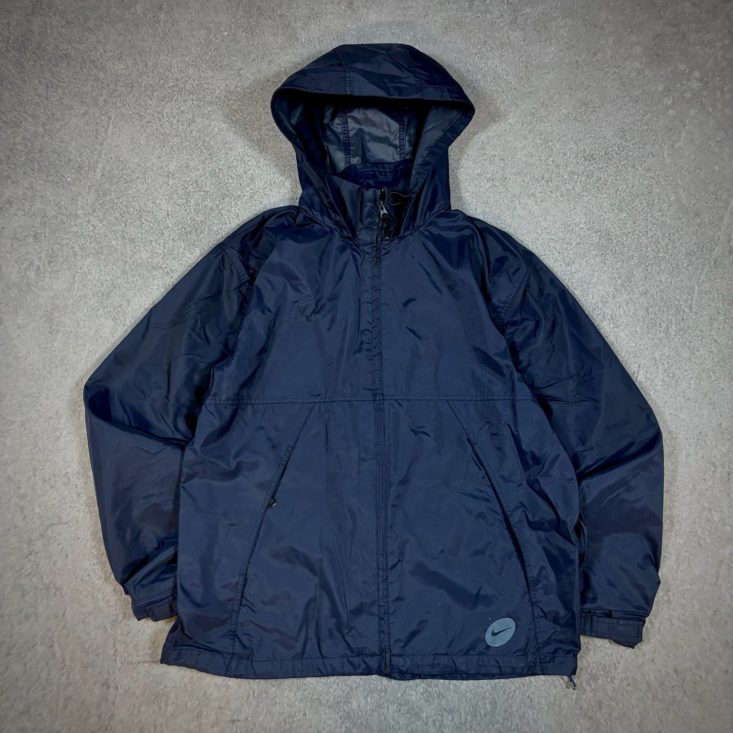 Nike Cotton Lined Windbreaker Jacket Faded Logo 00's - L