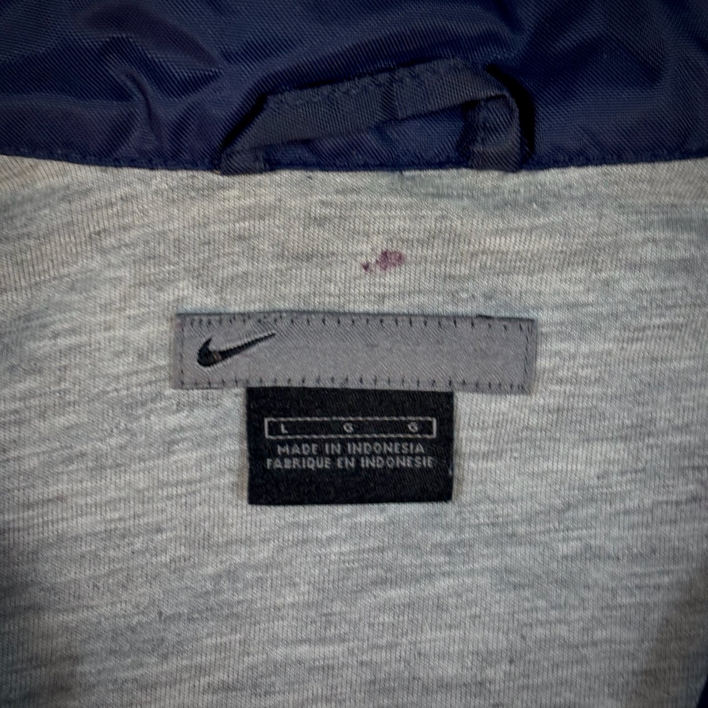 Nike Cotton Lined Windbreaker Jacket Faded Logo 00's - L