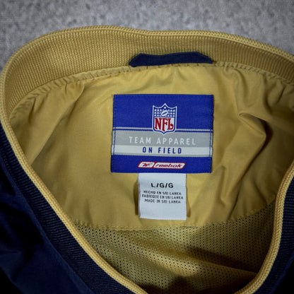 St. Louis Rams Reebok On Field Windbreaker Pullover Jacket 00's - L