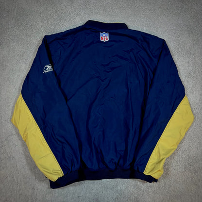 St. Louis Rams Reebok On Field Windbreaker Pullover Jacket 00's - L