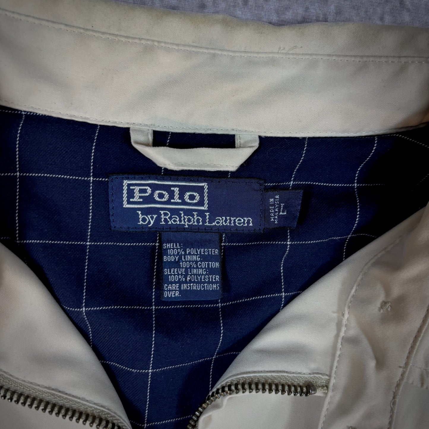 Polo Ralph Lauren Bi Swing Harrington Lined Jacket Preppy 90's - L