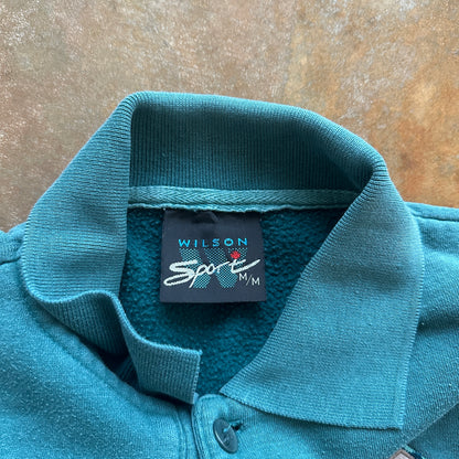 Wilson Sport Whistler Canada Embroidered Teal Sweatshirt 90's - S
