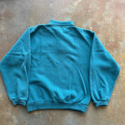 Wilson Sport Whistler Canada Embroidered Teal Sweatshirt 90's - S