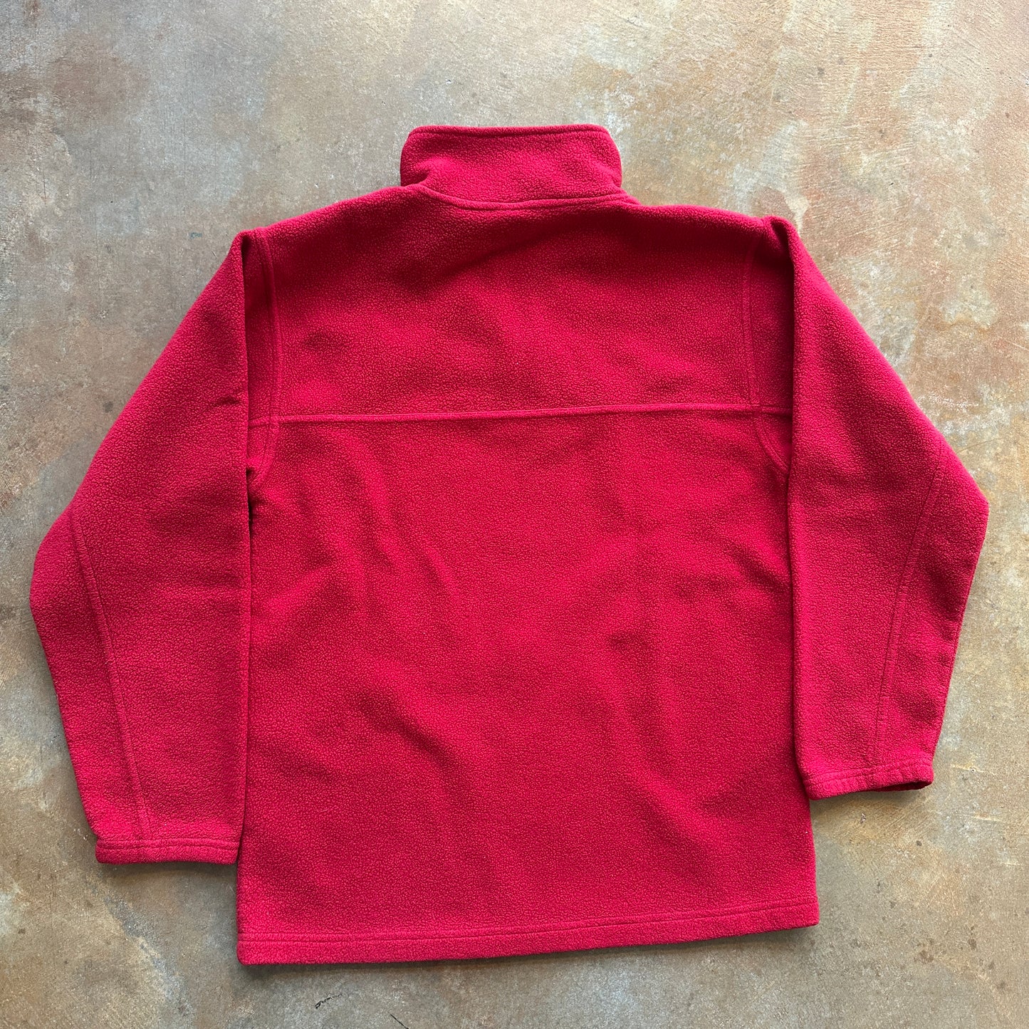 Russell Athletic Center Logo Embroidered Quarter Zip Fleece Sweatshirt 90's - S