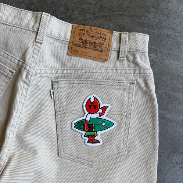 Vintage Levis Chino Shorts w/ Pyro Surf Patch - 34 hover