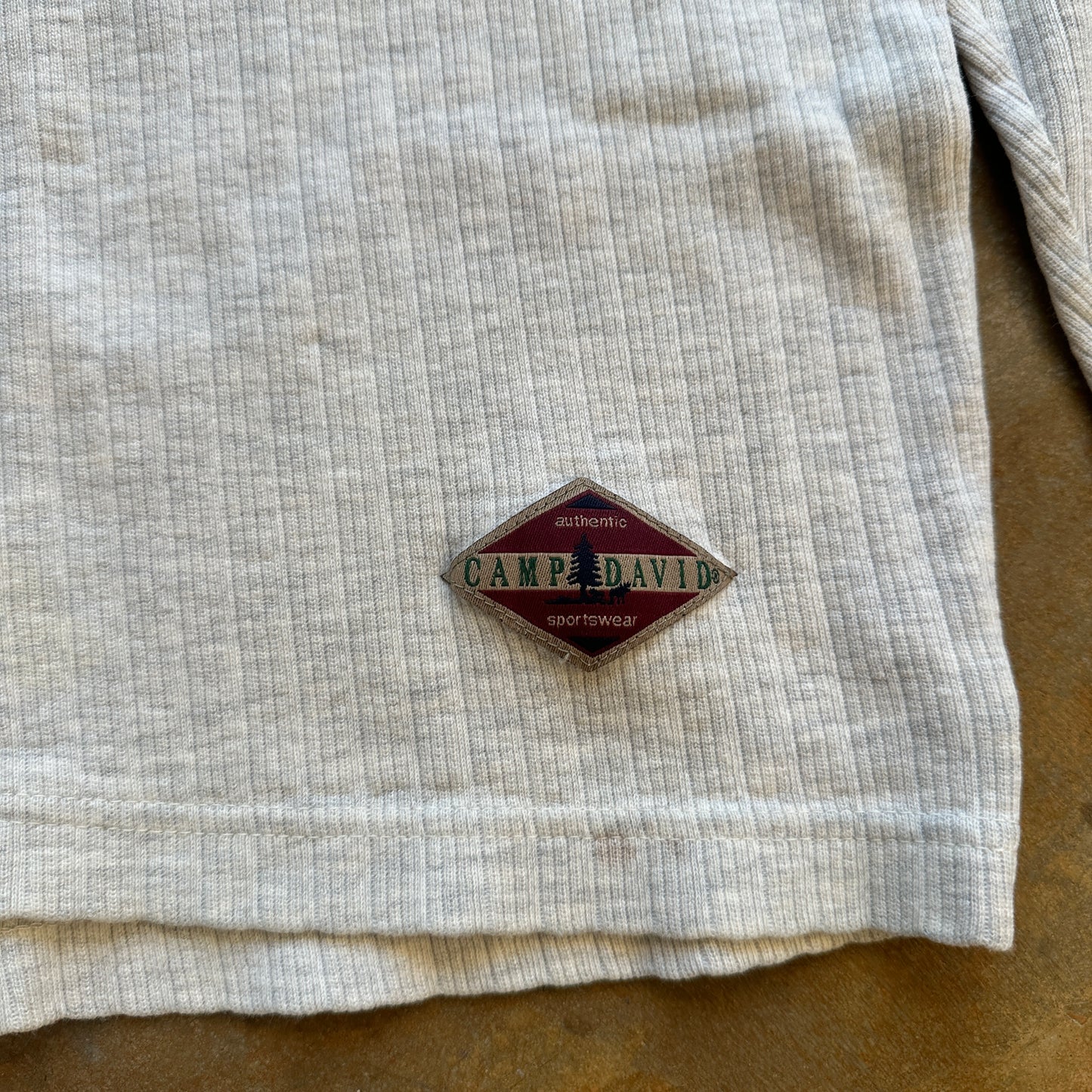 Camp David Henley Fishing Salmon Embroidered Shirt 90's - 2XL