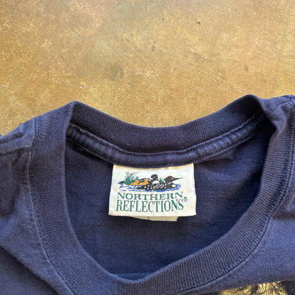 Northern Reflections Womens Puppies Dogs Graphic Fall Shirt 90's - Women's S