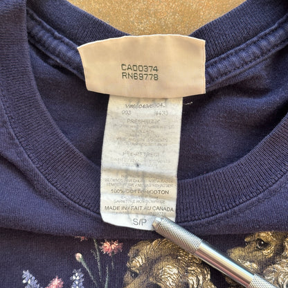 Northern Reflections Womens Puppies Dogs Graphic Fall Shirt 90's - Women's S