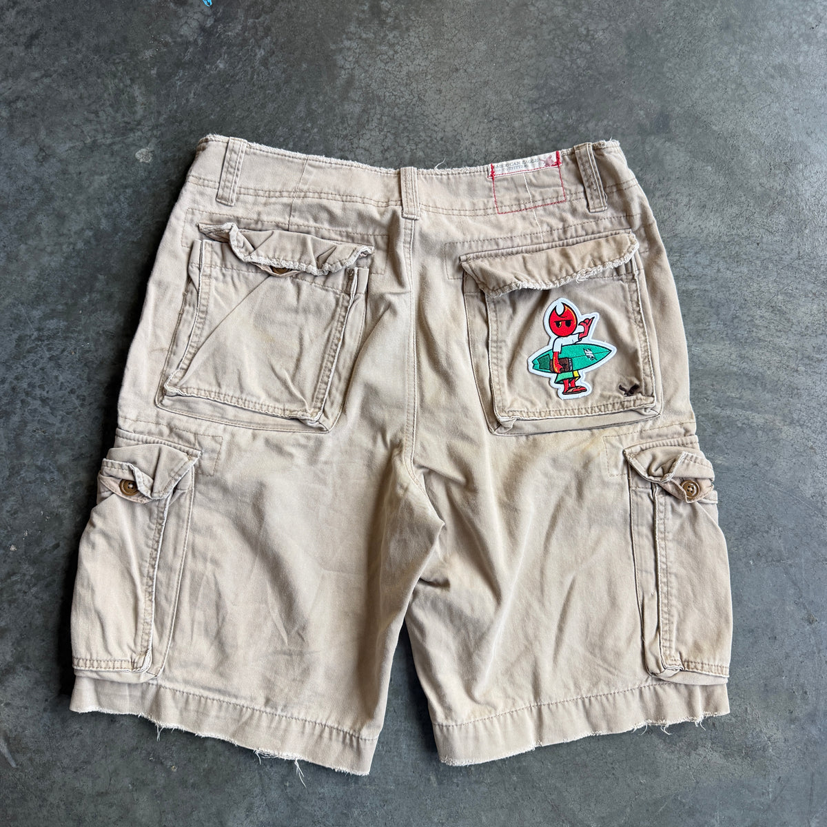 American Eagle Cargo Shorts w/ Pyro Surf Patch - 33