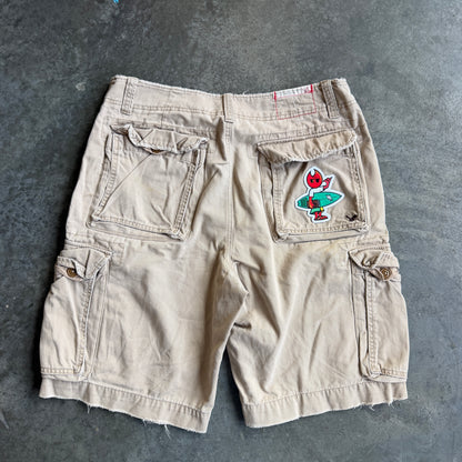 American Eagle Cargo Shorts w/ Pyro Surf Patch - 33