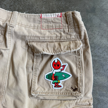 American Eagle Cargo Shorts w/ Pyro Surf Patch - 33