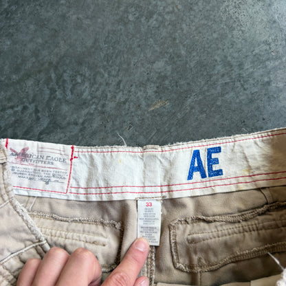 American Eagle Cargo Shorts w/ Pyro Surf Patch - 33
