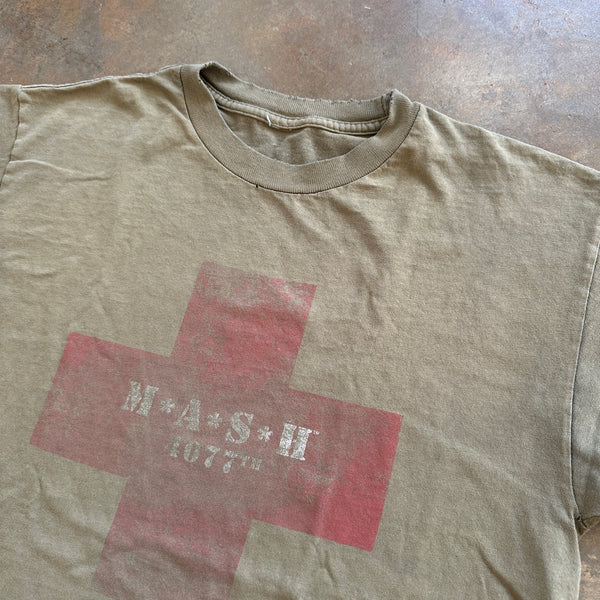 MASH 4077th Army Green Faded Shirt Retro Promo 00's - S hover