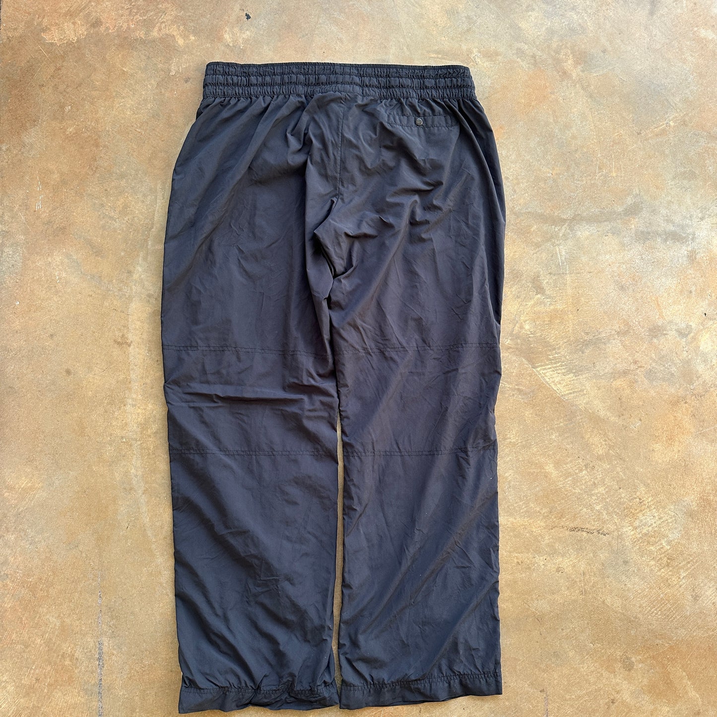 Nike Baggy Black Track Pants Tape Stripe Gray Tag 00's - 2XL