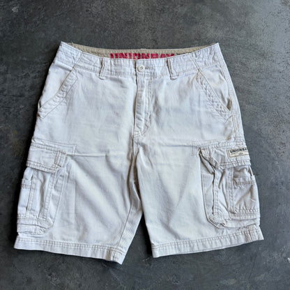Beige Cargo Shorts w/ Pyro Surf Patch - 32