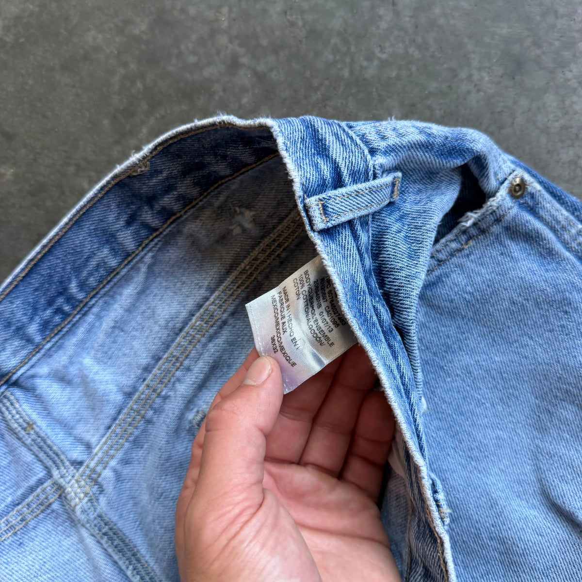 Thrashed Dickies Double Knee Jeans w/ Pyro Surf Patch - 36
