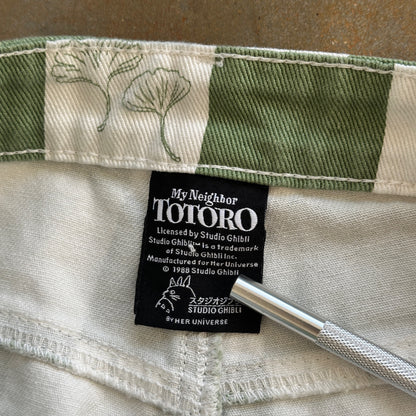 My Neighbor Totoro Studio Ghibil Anime Checkered Green Wide Leg Jeans - 7