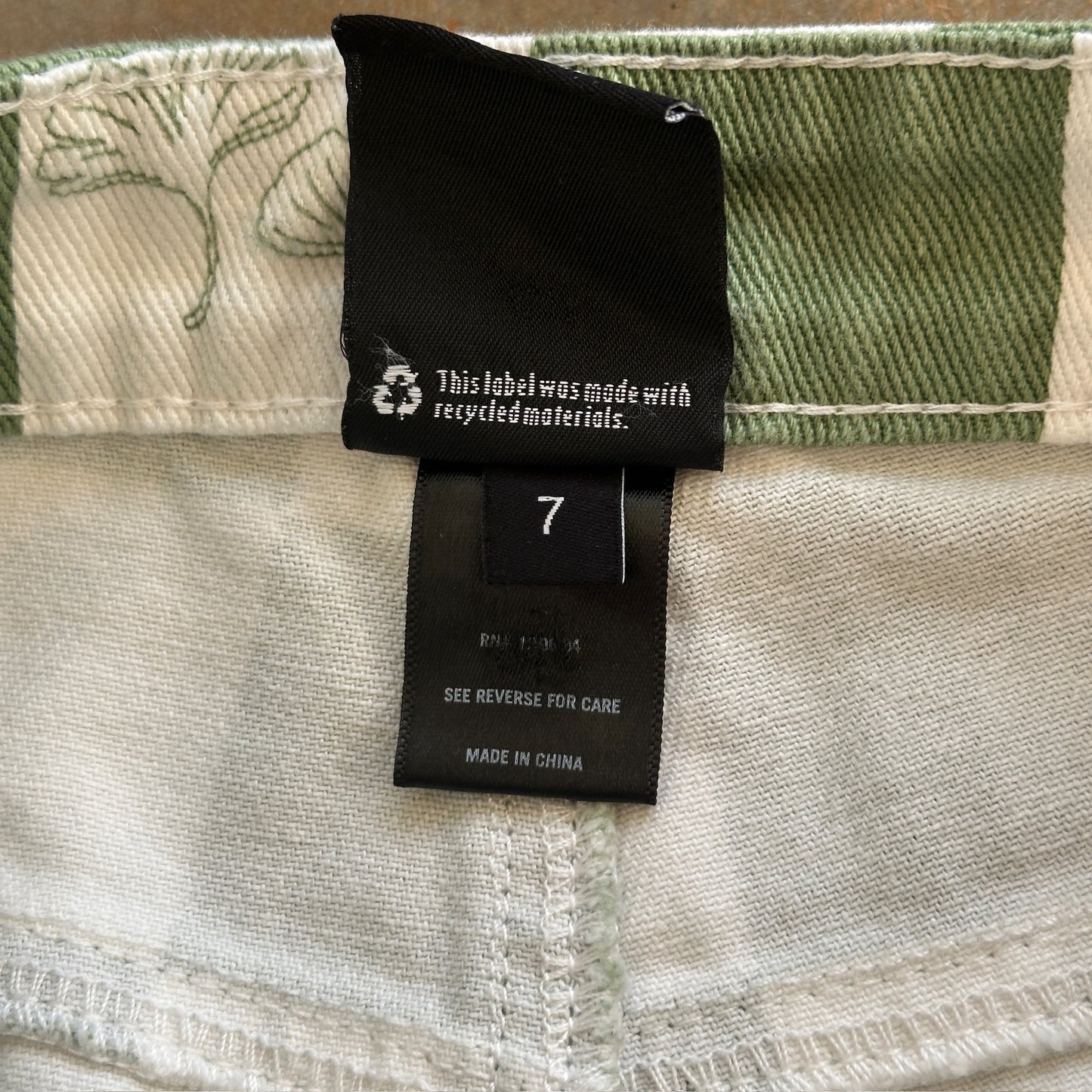 My Neighbor Totoro Studio Ghibil Anime Checkered Green Wide Leg Jeans - 7