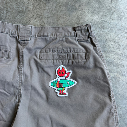 Faded Gray Shorts w/ Pyro Surf Patch - 36