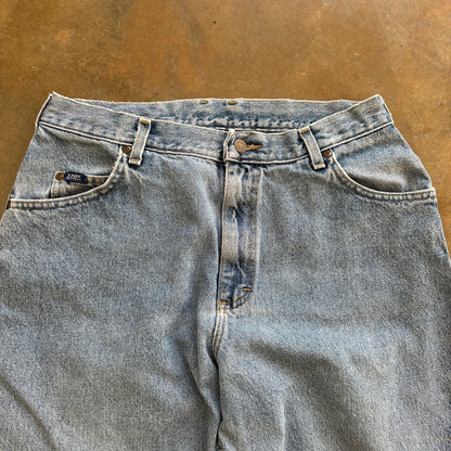 Lee High Waisted Baggy Tapered Mom Light Wash Jeans 90's - 31