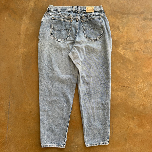 Lee High Waisted Baggy Tapered Mom Light Wash Jeans 90's - 31 hover