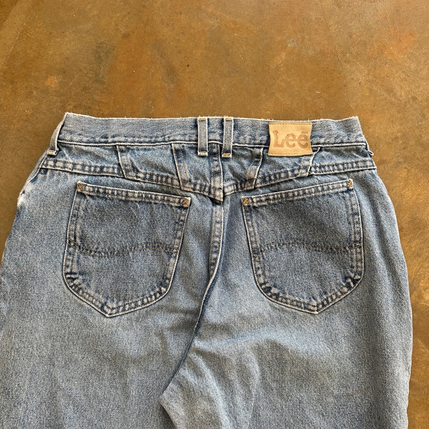 Lee High Waisted Baggy Tapered Mom Light Wash Jeans 90's - 31