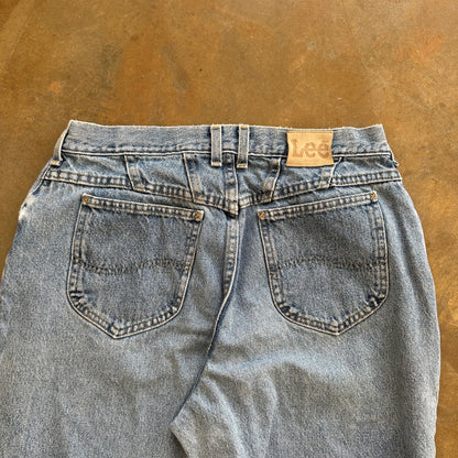 Lee High Waisted Baggy Tapered Mom Light Wash Jeans 90's - 31