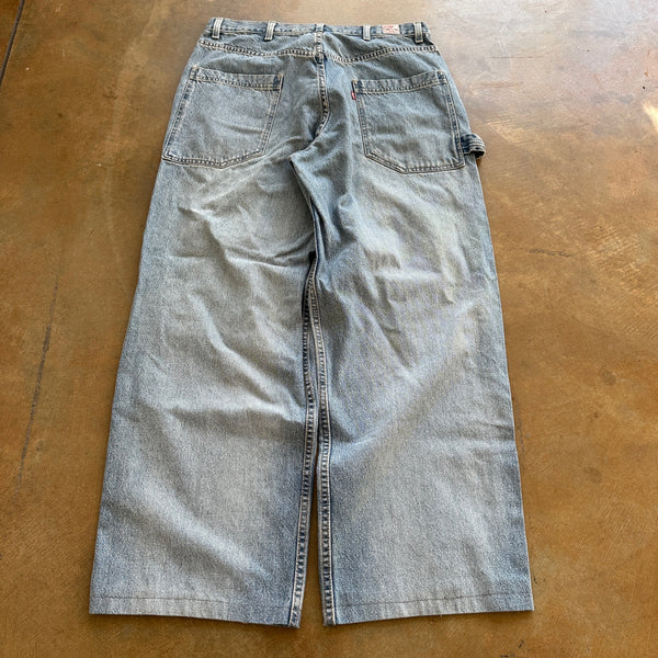 Levis Dry Goods Carpenter Baggy Loose Skater Light Wash Jeans 90's - 34 hover